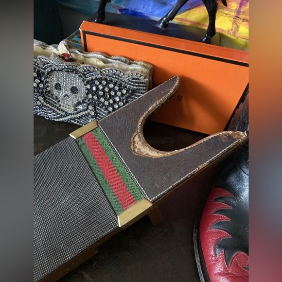 Rare Vintage GUCCI Boot Pull Jack Equestrian Western Tack Luxury Decor Accessory - Picture 12 of 12